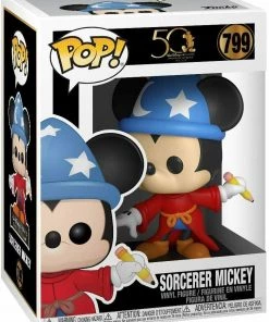 Funko POP Disney Sorcerer Mickey #799 Vinyl Figure W/ Bonus Protector