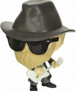 Funko POP ZZ Top: Dusty Hill (Flocked) Vinyl Figure W/ Protector