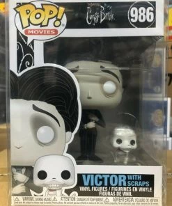 Funko POP! Movies: Corpse Bride VICTOR With Scraps Figure #986 W/ Protector