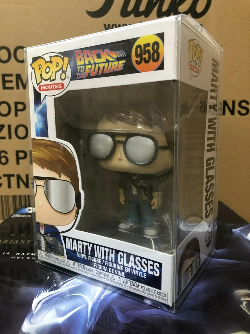 Funko POP! Movies Back To The Future MARTY With Glasses Figure #958 W/ Protector 4 Funko POP! Movies Back To The Future MARTY With Glasses Figure #958 W/ Protector