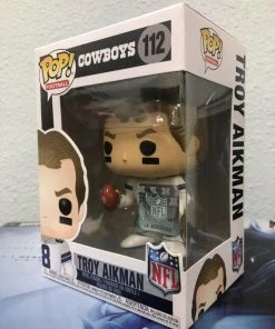 Funko POP! NFL Legends: TROY AIKMAN Cowboys Figure #112 W/ Protector
