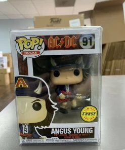 Funko POP! Music: AC/DC ANGUS YOUNG Chase Figure #91 W/ Protector