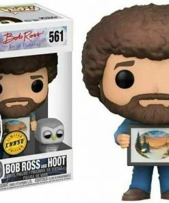 New Funko POP! TV: Bob Ross BOB ROSS And HOOT Chase Figure #561 W/ Protector