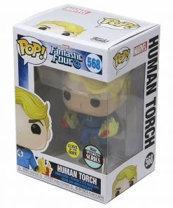 Funko POP! Marvel: Fantastic 4 HUMAN TORCH Specialty Series Figure DAMAGE BOX
