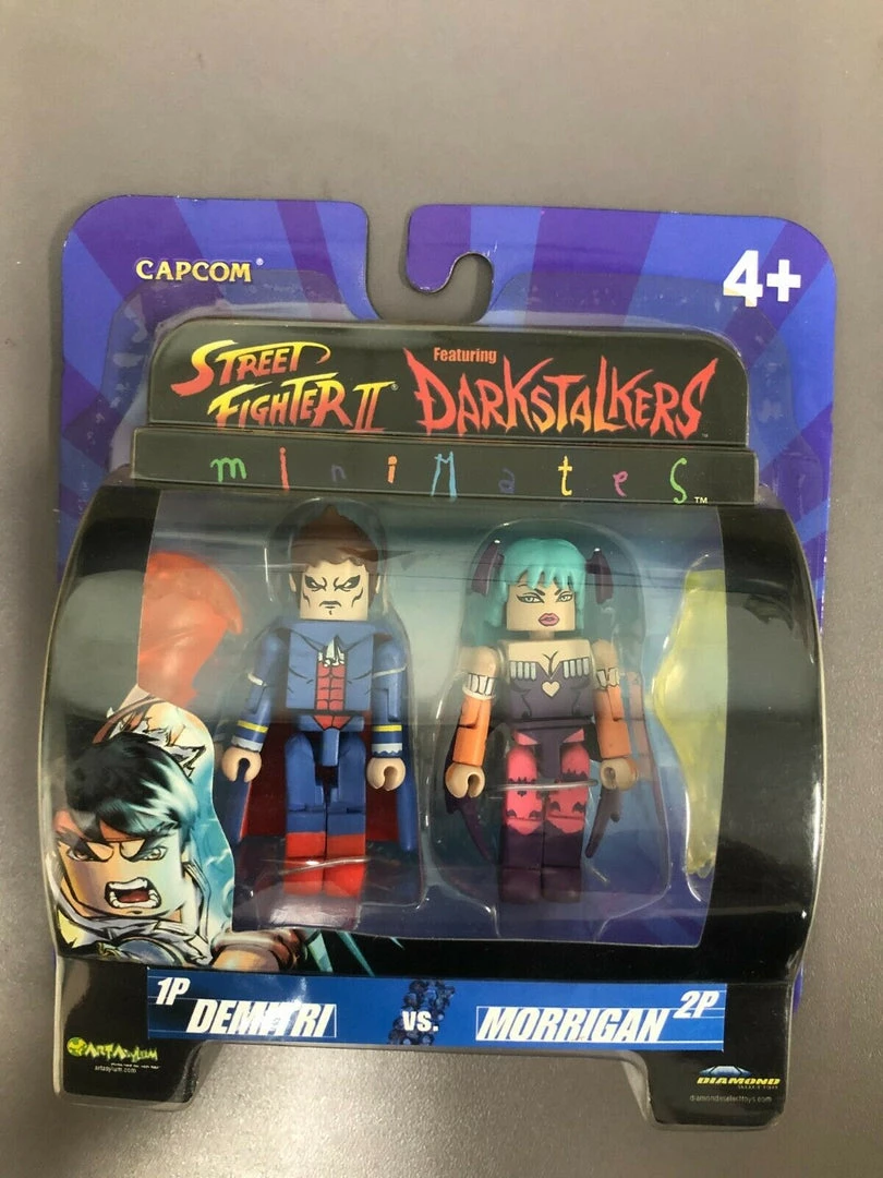 Capcom Street Fighter II Minimates Series 1 DEMITRI Vs MORRIGAN Mini Figures 2 Capcom Street Fighter II Minimates Series 1 DEMITRI Vs MORRIGAN Mini Figures