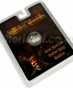 MASTER REPLICAS PIRATES OF THE CARIBBEAN JACK SPARROW BUTTON RING REPLICA