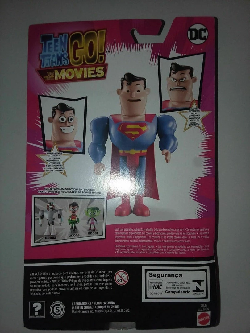 Teen Titans Go! Movie Face-Swappers Superman Action Figure 4 Teen Titans Go! Movie Face-Swappers Superman Action Figure