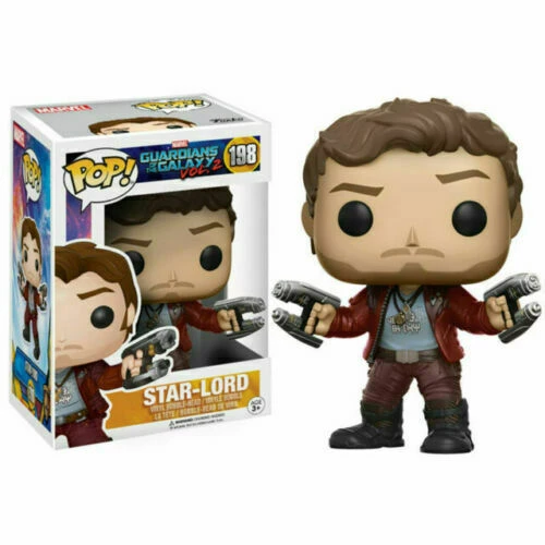 Funko POP! Movies: Guardians Of The Galaxy 2 STAR-LORD Figure #198 DAMAGE BOX 3 Funko POP! Movies: Guardians Of The Galaxy 2 STAR-LORD Figure #198 DAMAGE BOX
