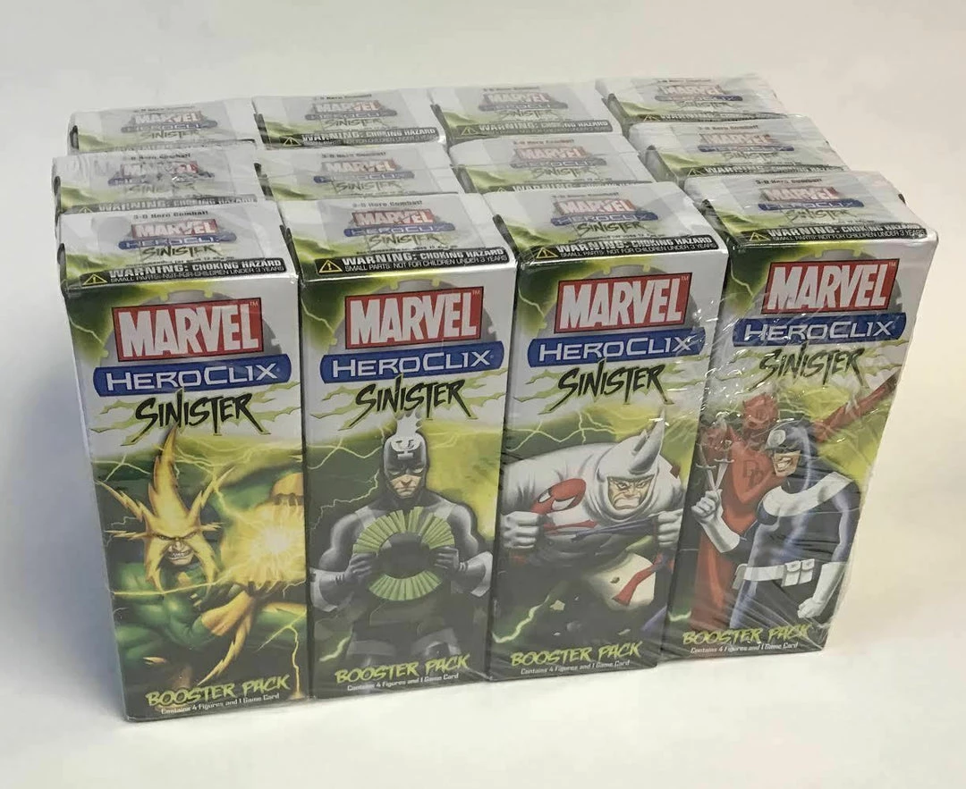 WizKids Marvel Heroclix Sinister Booster Brick NEW 12 Packs 3 WizKids Marvel Heroclix Sinister Booster Brick NEW 12 Packs