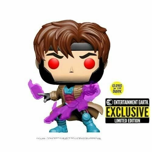 Funko POP! X Men GAMBIT Glow In The Dark EE Exclusive Figure #553 W/ Protector 5 Funko POP! X Men GAMBIT Glow In The Dark EE Exclusive Figure #553 W/ Protector