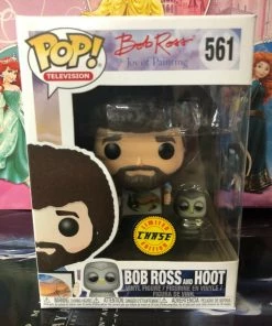 New Funko POP! TV: Bob Ross BOB ROSS And HOOT Chase Figure #561 W/ Protector