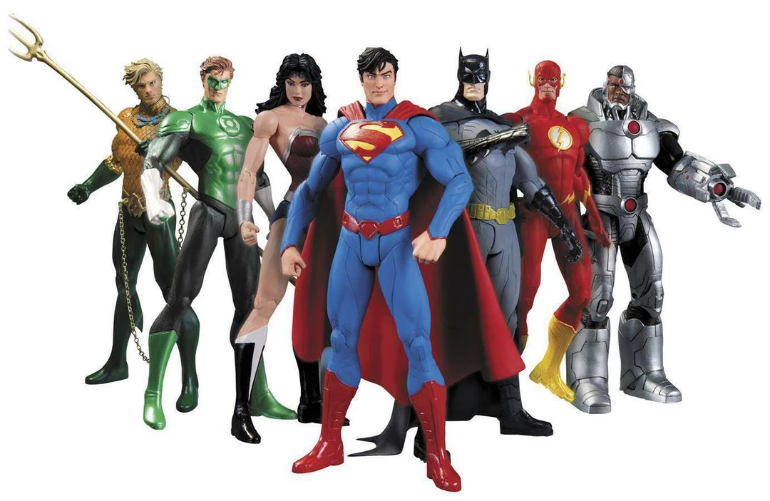 DC Direct Action Figures DC Collectibles JUSTICE LEAGUE 7-Pack Action Figure Box Set DAMAGE BOX 3 DC Direct Action Figures DC Collectibles JUSTICE LEAGUE 7-Pack Action Figure Box Set DAMAGE BOX