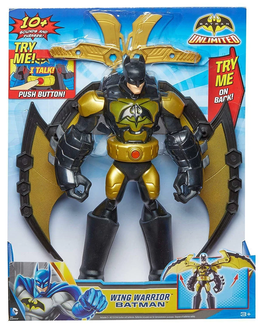 Mattel Batman Wing Warrior Batman Figure 10-Inch New DC 3 Mattel Batman Wing Warrior Batman Figure 10-Inch New DC