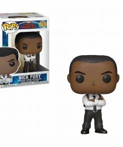 Funko - POP Marvel: Captain Marvel - Nick Fury Figure W/ POP Protector