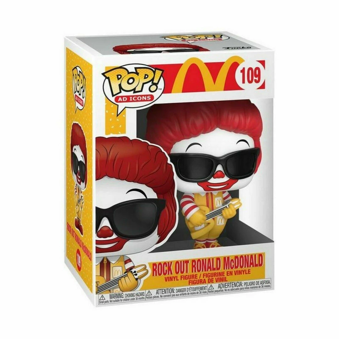 FUNKO POP! AD ICONS McDonalds- Rock Out Ronald Figure W/ Protector IN STOCK 4 FUNKO POP! AD ICONS McDonalds- Rock Out Ronald Figure W/ Protector IN STOCK