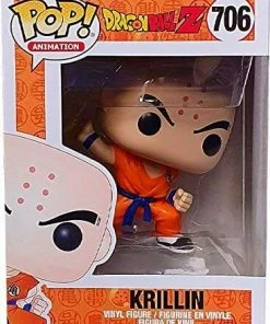 Funko Pop Dragonball Z Krillin With Destructo Disc Vinyl Figure With Protector
