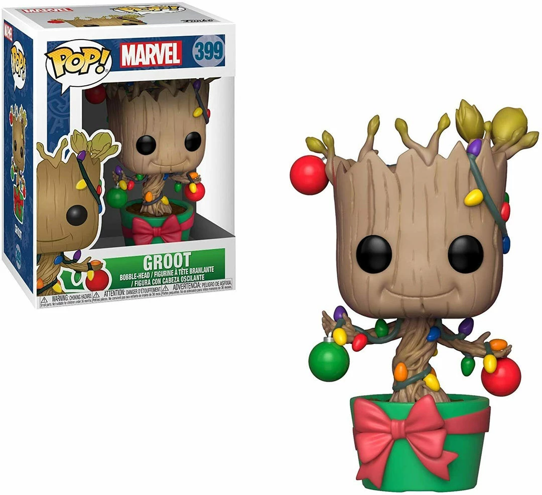 Funko POP! Marvel Holiday GROOT With Lights & Ornaments Figure #399 W/ Protector 3 Funko POP! Marvel Holiday GROOT With Lights & Ornaments Figure #399 W/ Protector