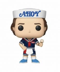 Funko POP! TV: Stranger Things STEVE W/ Hat & Ice Cream Figure #803 W/ Protector