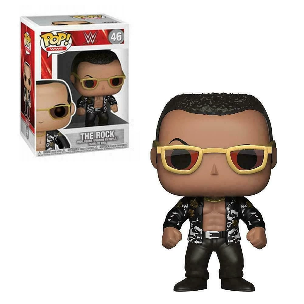 Funko POP! WWE Wrestling THE ROCK Figure #46 W/ DAMAGE BOX 3 Funko POP! WWE Wrestling THE ROCK Figure #46 W/ DAMAGE BOX