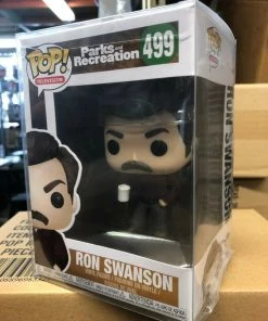 Funko Pop Television Parks And Recreation Ron Swanson Figure #499 W/ Protector