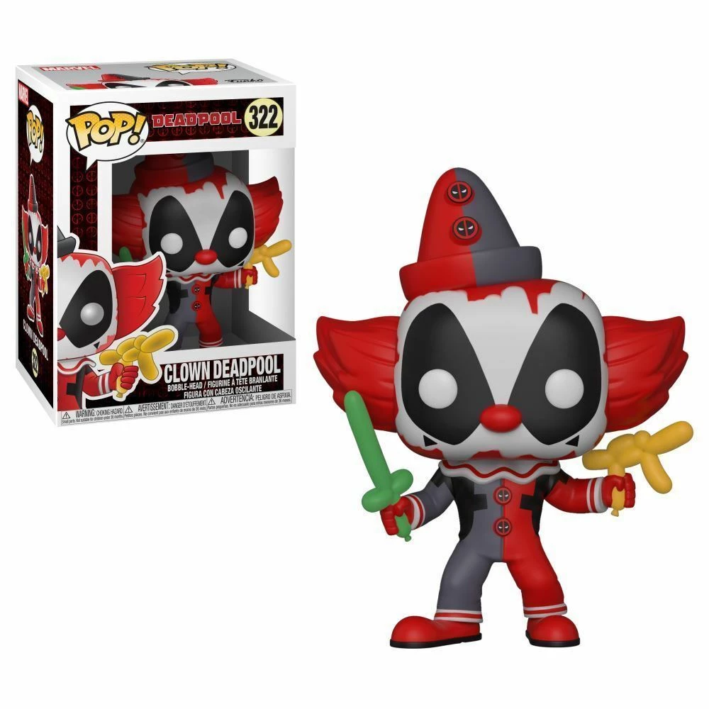 Funko POP! Deadpool: Deadpool Clown - Stylized Vinyl Figure 322 NEW 4 Funko POP! Deadpool: Deadpool Clown - Stylized Vinyl Figure 322 NEW