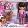 Fisher-Price Nickelodeon Dora And Friends Train Play Dora Doll And Perrito NEW