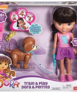 Fisher-Price Nickelodeon Dora And Friends Train Play Dora Doll And Perrito NEW