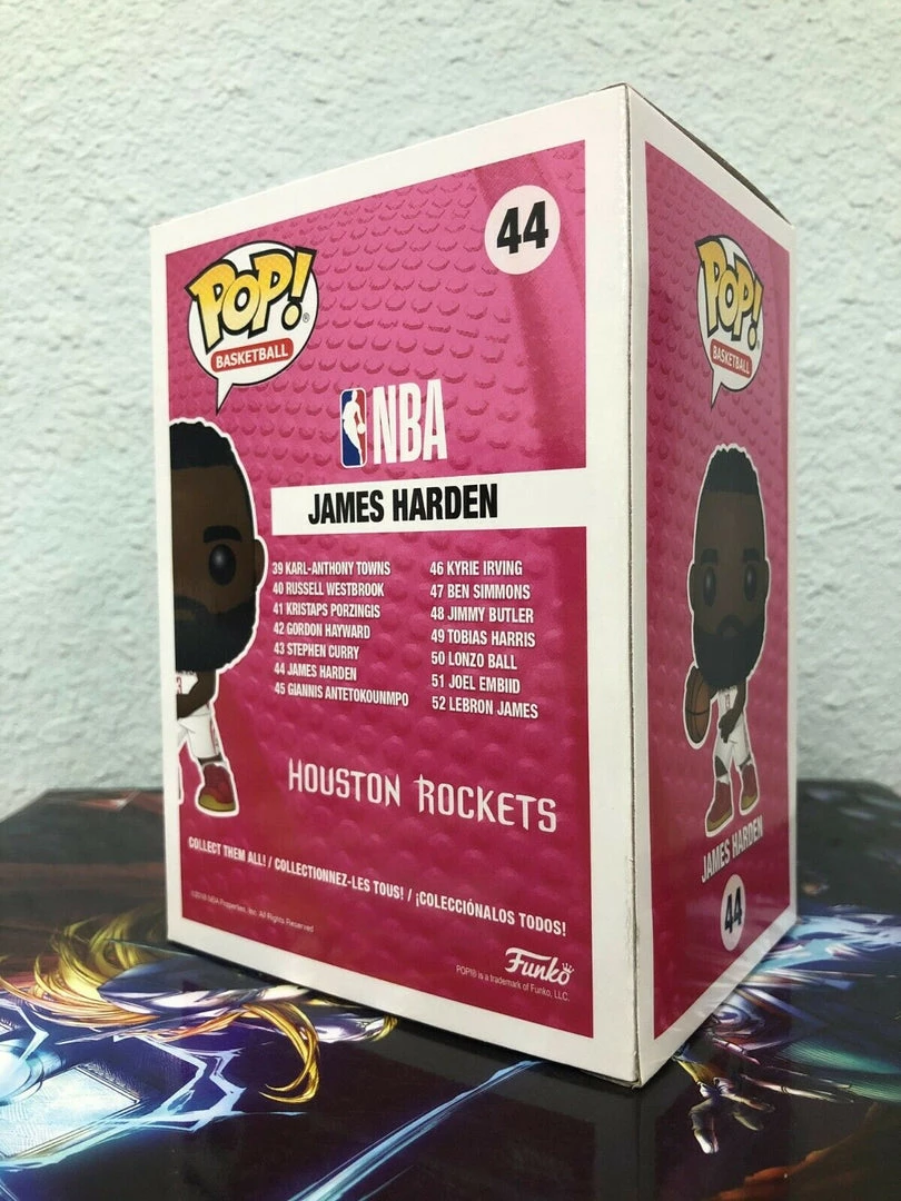 Funko POP! NBA Houston Rockets JAMES HARDEN Figure #44 W/ Protector 6 Funko POP! NBA Houston Rockets JAMES HARDEN Figure #44 W/ Protector