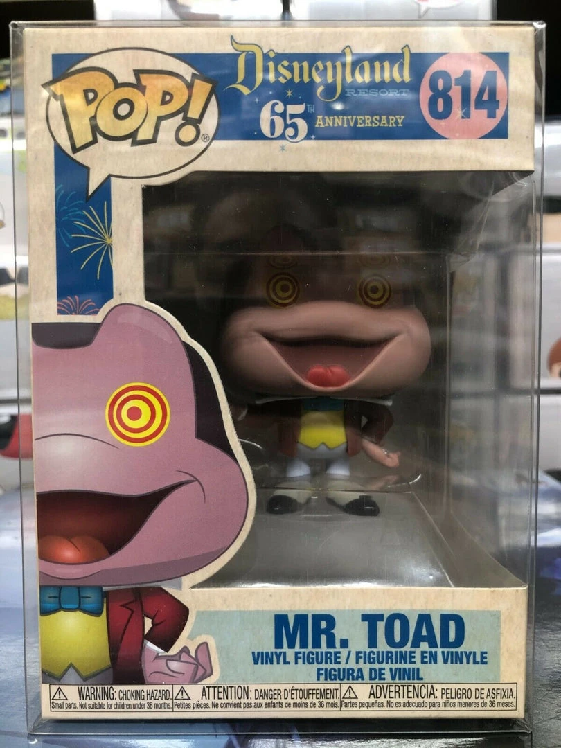 Funko Pop! Disneyland Resort 65th Anniversary Mr. TOAD Figure #814 W/ Protector 3 Funko Pop! Disneyland Resort 65th Anniversary Mr. TOAD Figure #814 W/ Protector