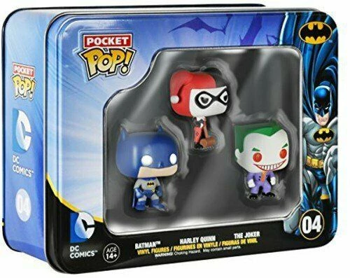 Batman DC Comics Pocket Pop! Mini Vinyl Figure 3-Pack Tin Funko 3 Batman DC Comics Pocket Pop! Mini Vinyl Figure 3-Pack Tin Funko