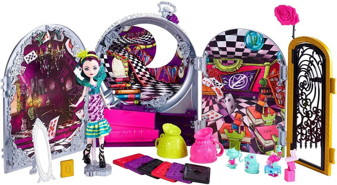 Ever After High Way Too Wonderland High And Raven Queen Playset CJC40-CO Dolls 10 Ever After High Way Too Wonderland High And Raven Queen Playset CJC40-CO Dolls