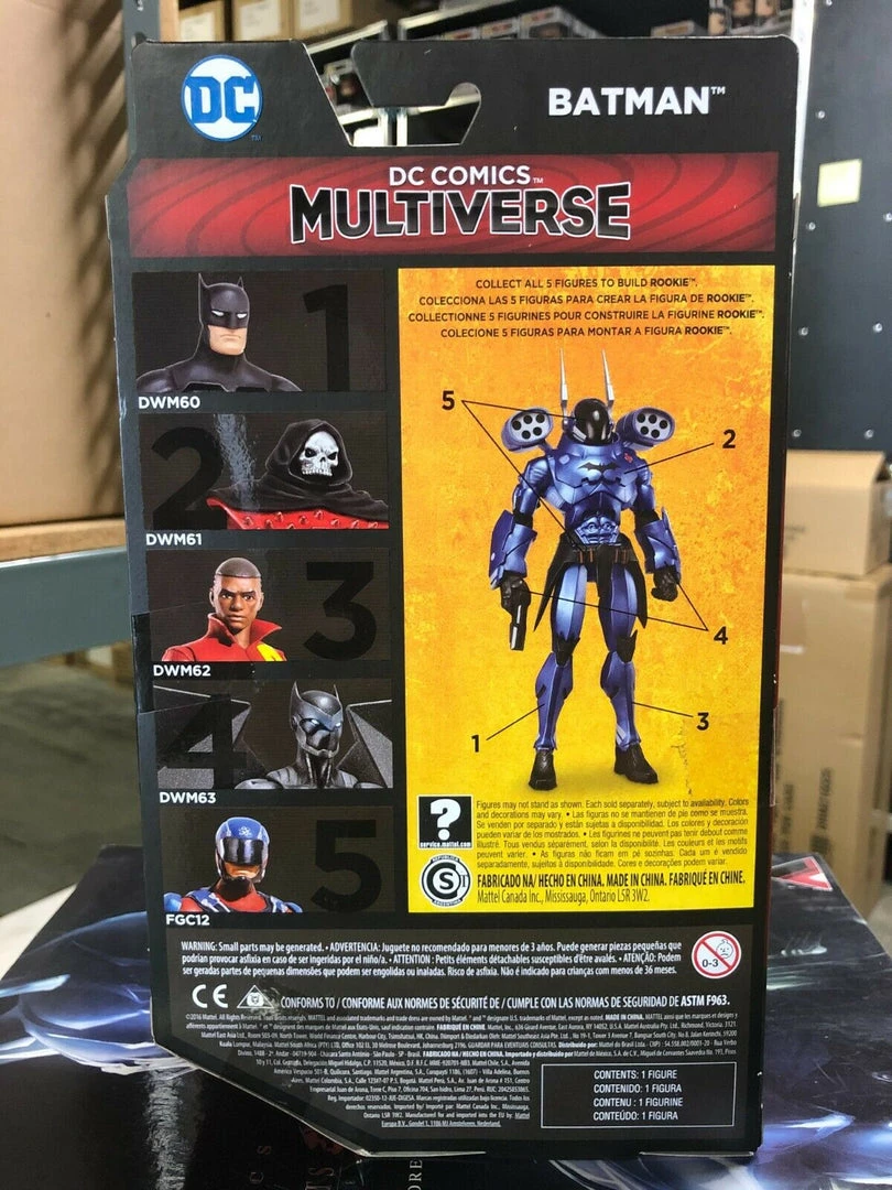 Action Figures Mattel DC Multiverse BATMAN DC Rebirth 6" Action Figure 5 Action Figures Mattel DC Multiverse BATMAN DC Rebirth 6" Action Figure