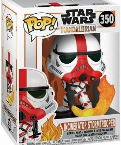 Funko POP! The Mandalorian INCINERATOR STORMTROOPER Figure #350 W/ Protector