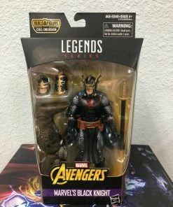 Hasbro Toys Marvel Avengers Legends Series MARVEL'S BLACK KNIGHT Figure DAMAGE BOX