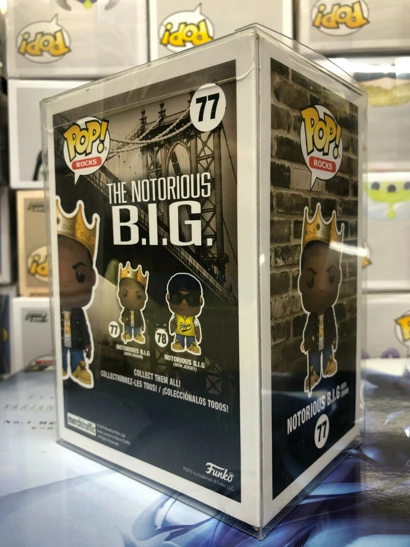 Funko POP! Rocks: The NOTORIOUS B.I.G. With Crown Figure #77 W/ Protector 5 Funko POP! Rocks: The NOTORIOUS B.I.G. With Crown Figure #77 W/ Protector