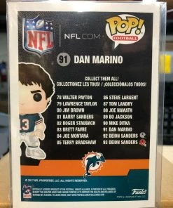 Funko Pop! NFL Legends DAN MARINO Miami Dolphins Figure #91 W/ Protector