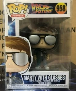 Funko POP! Movies Back To The Future MARTY With Glasses Figure #958 W/ Protector