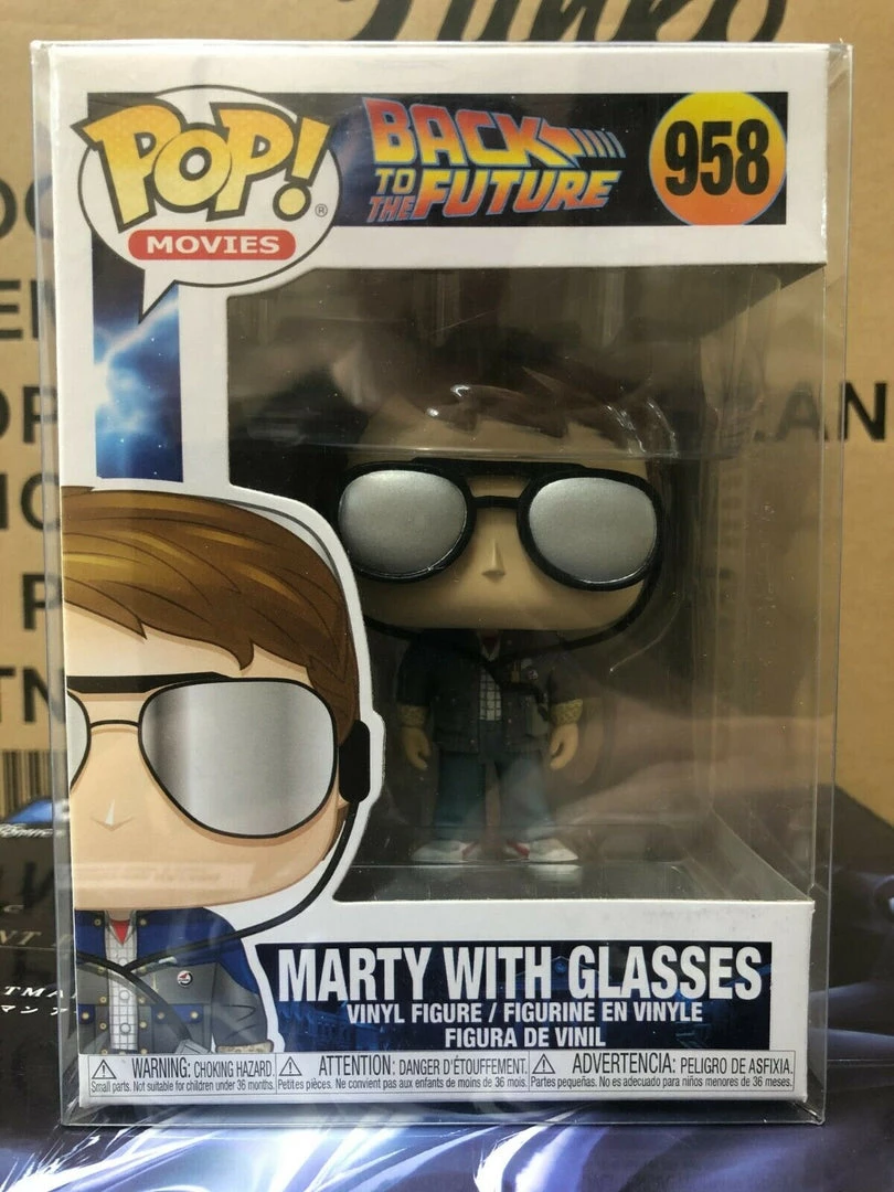 Funko POP! Movies Back To The Future MARTY With Glasses Figure #958 W/ Protector 3 Funko POP! Movies Back To The Future MARTY With Glasses Figure #958 W/ Protector