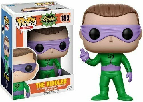 Funko POP! Batman Classic 1966 TV Series RIDDLER Figure #183 DAMAGE BOX 3 Funko POP! Batman Classic 1966 TV Series RIDDLER Figure #183 DAMAGE BOX