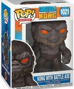Funko POP! Movies: Godzilla Vs Kong KONG With AXE Figure #1021 W/ Protector