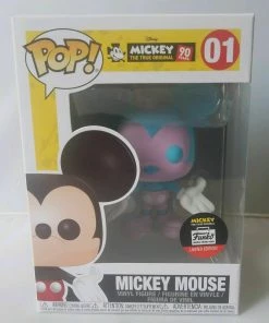 FUNKO POP! DISNEY MICKEY MOUSE BLUE & PURPLE 90TH # 01 SHOP EDITION W/ Protector