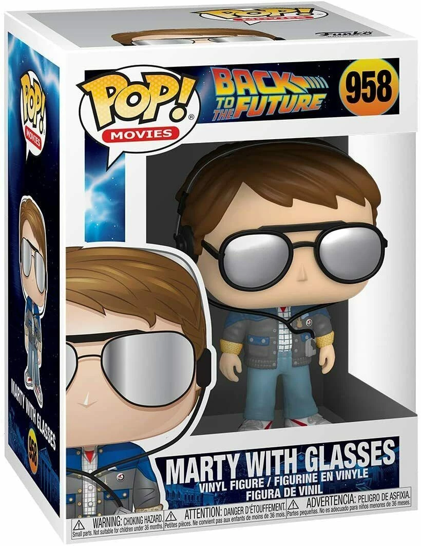 Funko POP! Movies Back To The Future MARTY With Glasses Figure #958 W/ Protector 7 Funko POP! Movies Back To The Future MARTY With Glasses Figure #958 W/ Protector