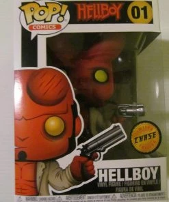 Funko Pop! Comics Hellboy #01 Horns CHASE Vinyl Figure W/ Protector Case