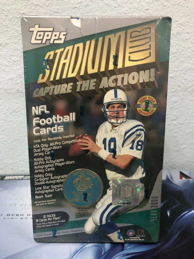 Toystops 2000 TOPPS Stadium Club NFL Football Cards Hobby HTA JUMBO BOX NEW/SEALED Collectible Cards 3 Toystops 2000 TOPPS Stadium Club NFL Football Cards Hobby HTA JUMBO BOX NEW/SEALED Collectible Cards