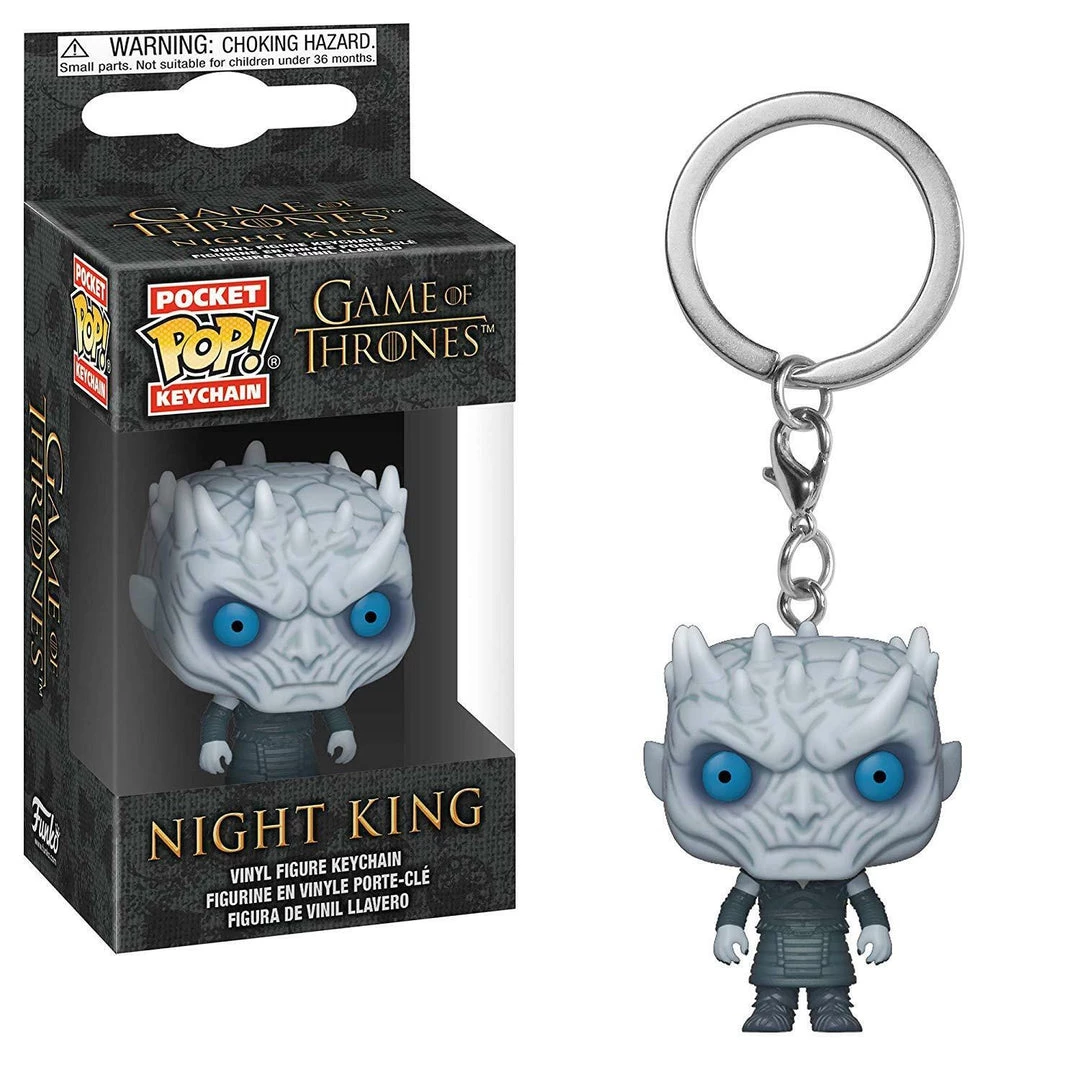 Funko Game Of Thrones Pocket POP Night King Figure Keychain NEW Toys Keyring Keychains 4 Funko Game Of Thrones Pocket POP Night King Figure Keychain NEW Toys Keyring Keychains