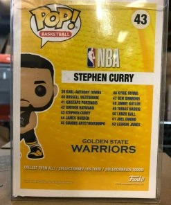 Funko POP! NBA Warriors STEPHEN CURRY Figure #43 W/ Protector