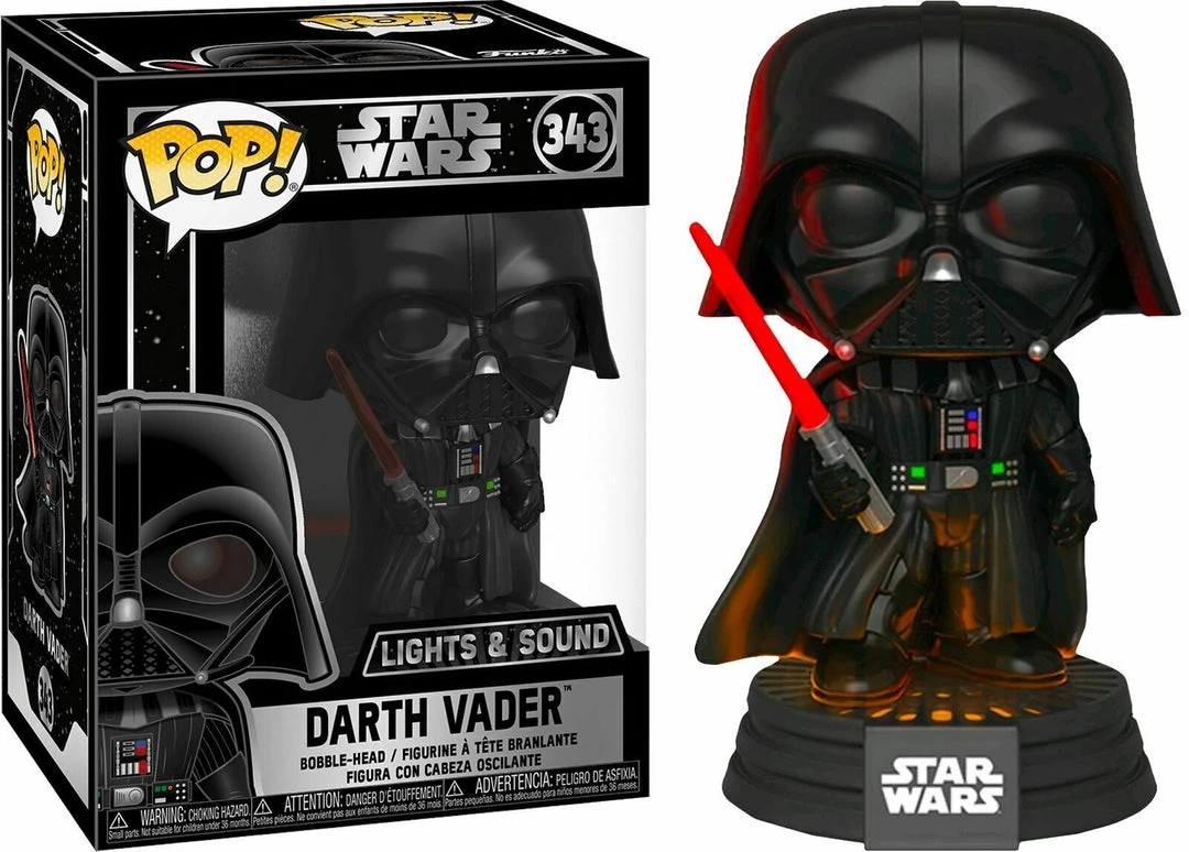 Funko POP! Star Wars DARTH VADER Electronic Figure #343 DAMAGE BOX 3 Funko POP! Star Wars DARTH VADER Electronic Figure #343 DAMAGE BOX
