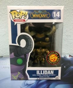 Funko POP! Games World Of Warcraft ILLIDAN Asia Exclusive GOLD #14 W/ Protector