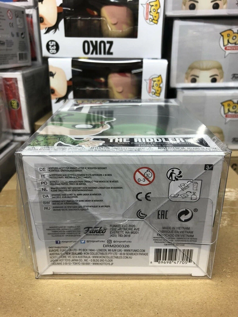 Funko POP! Heroes: Batman Forever RIDDLER Jim Carey Figure # 340 W/Protector 6 Funko POP! Heroes: Batman Forever RIDDLER Jim Carey Figure # 340 W/Protector