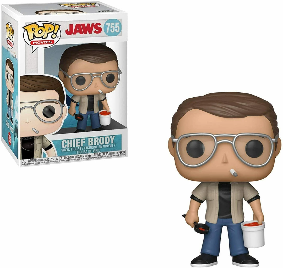 Funko POP! Movies: Jaws CHIEF BRODY Figure #755 W/ Protector 3 Funko POP! Movies: Jaws CHIEF BRODY Figure #755 W/ Protector